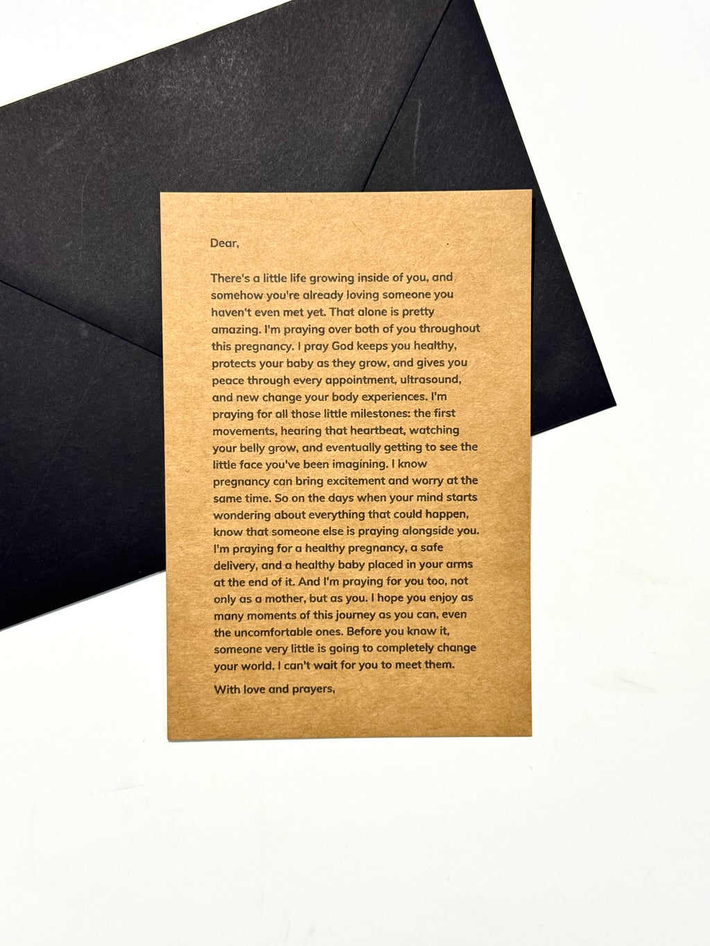 Pregnancy Prayer Letter | Personalized Gift for Expecting Mother