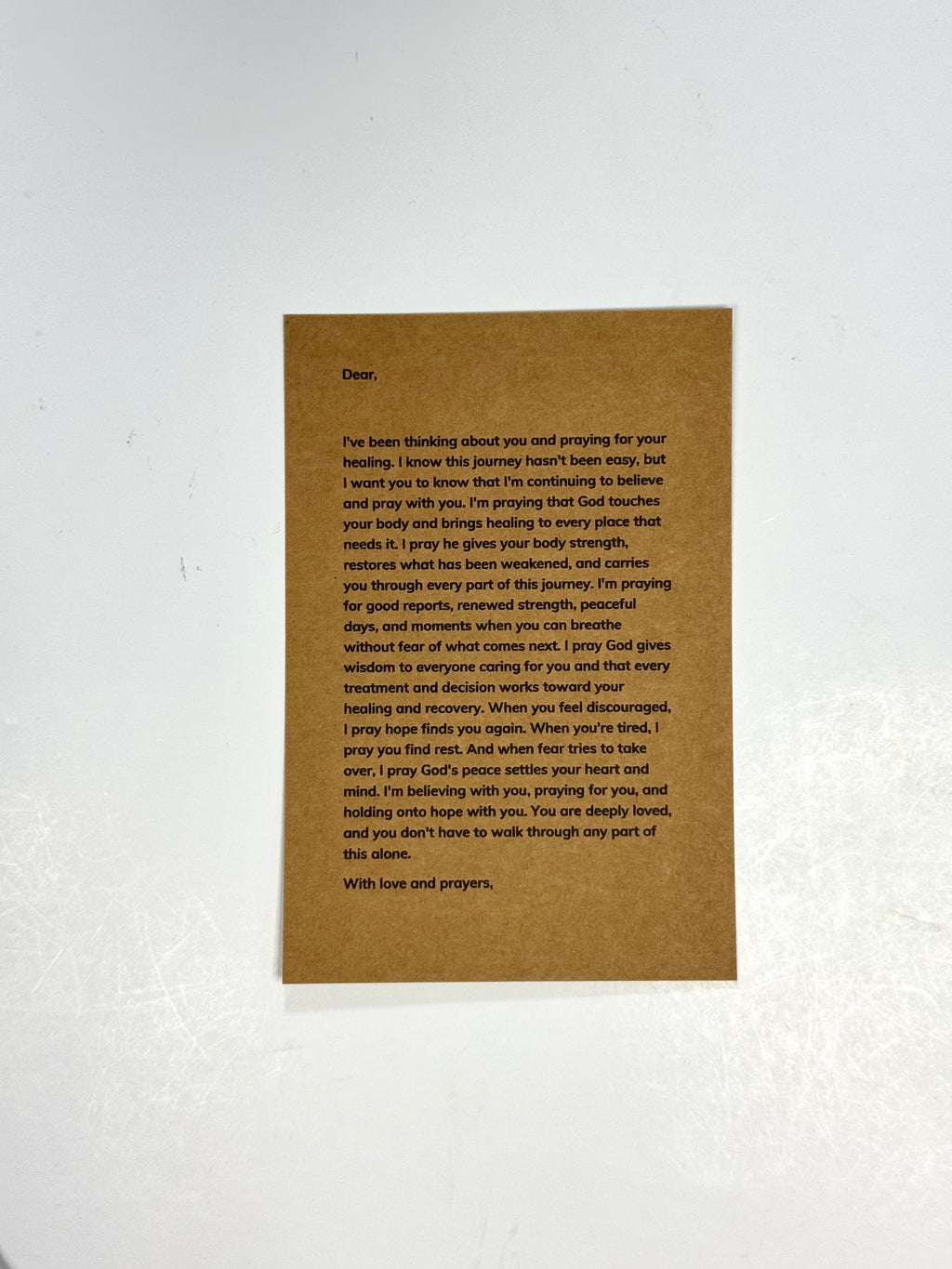 Prayer for Healing and Recovery | Christian Healing Gift | Personalized Prayer Letter