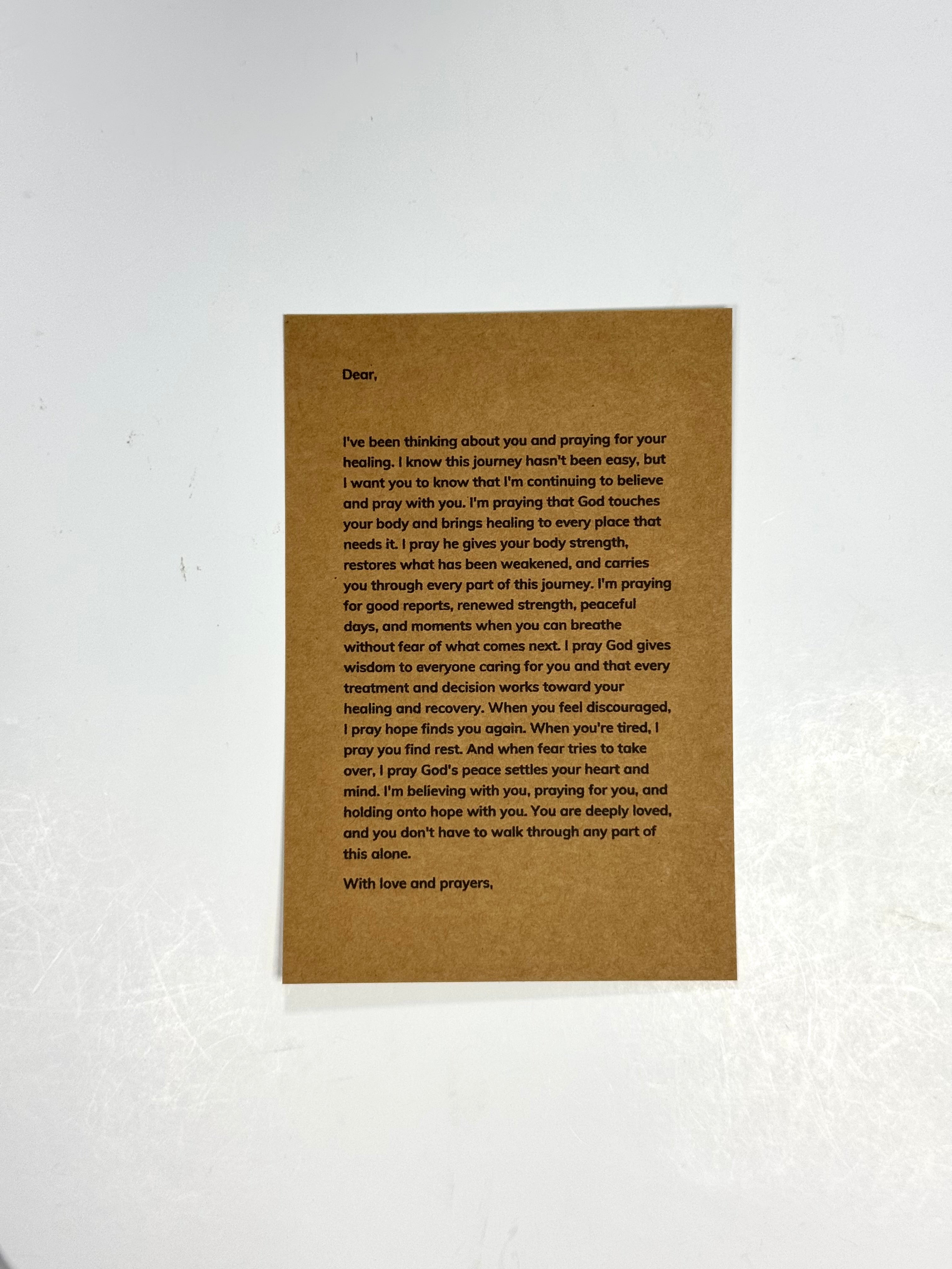 Prayer for Healing and Recovery | Christian Healing Gift | Personalized Prayer Letter