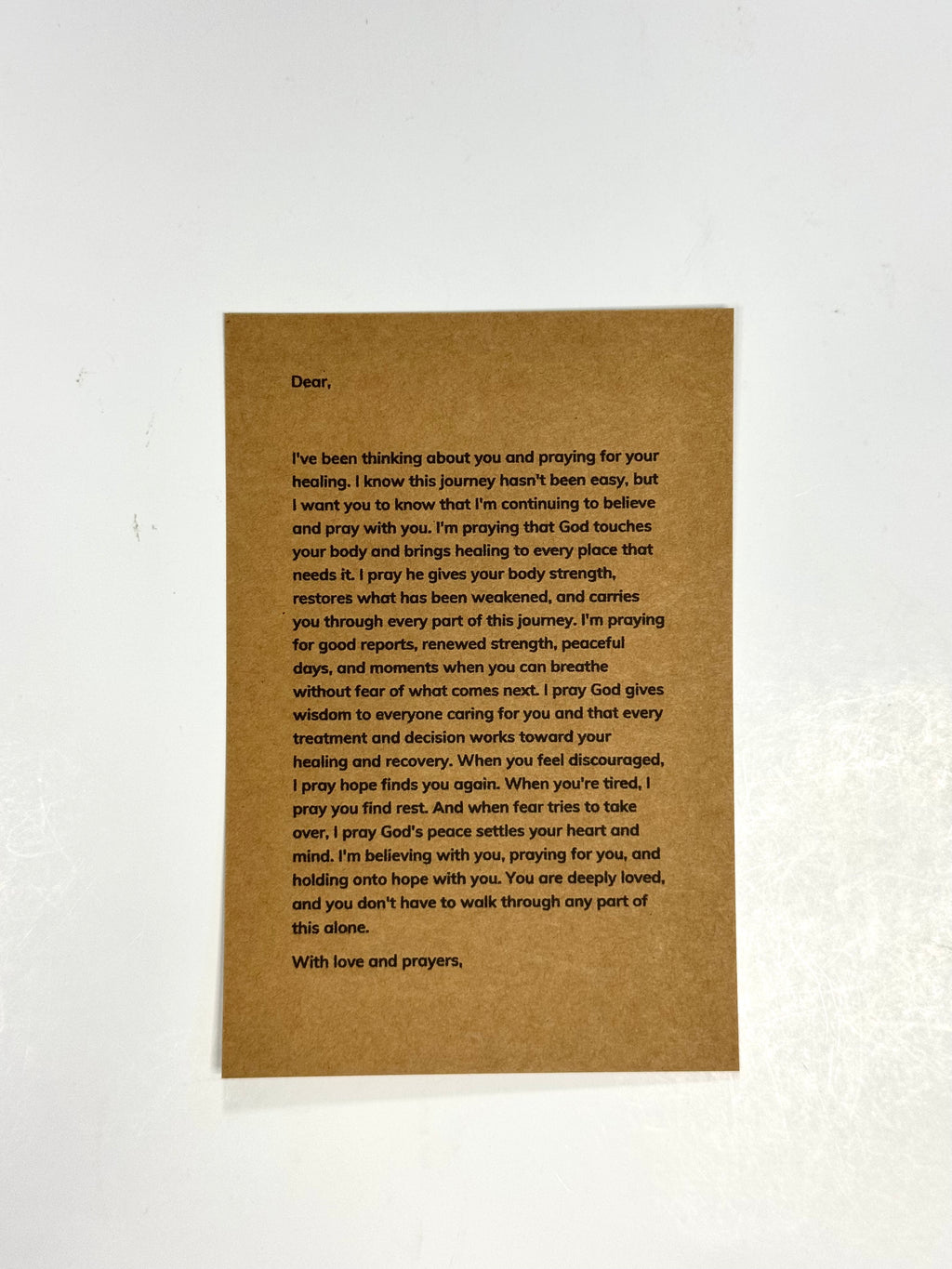 Prayer for Healing and Recovery | Christian Healing Gift | Personalized Prayer Letter