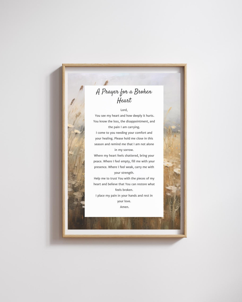 Prayer for Broken Heart | Digital Prayer Print