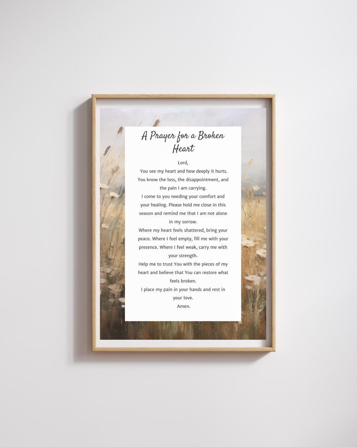Prayer for Broken Heart | Digital Prayer Print