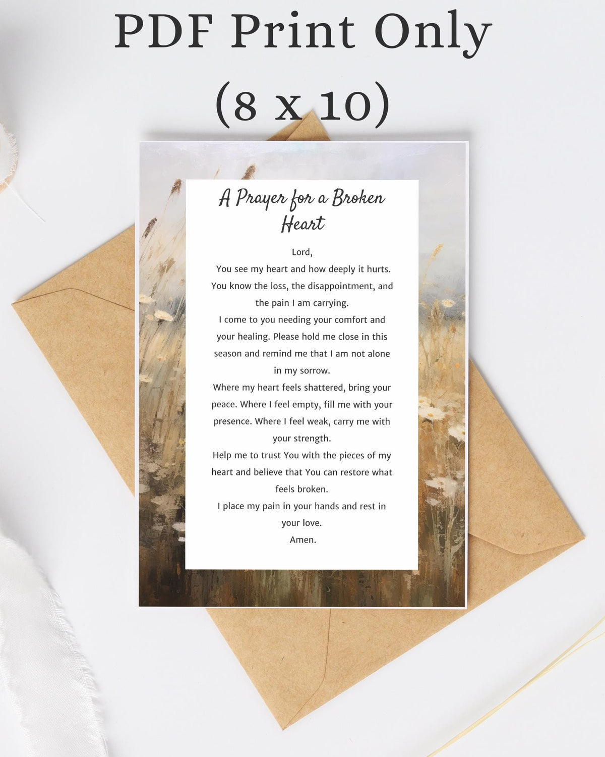 Prayer for Broken Heart | Digital Prayer Print