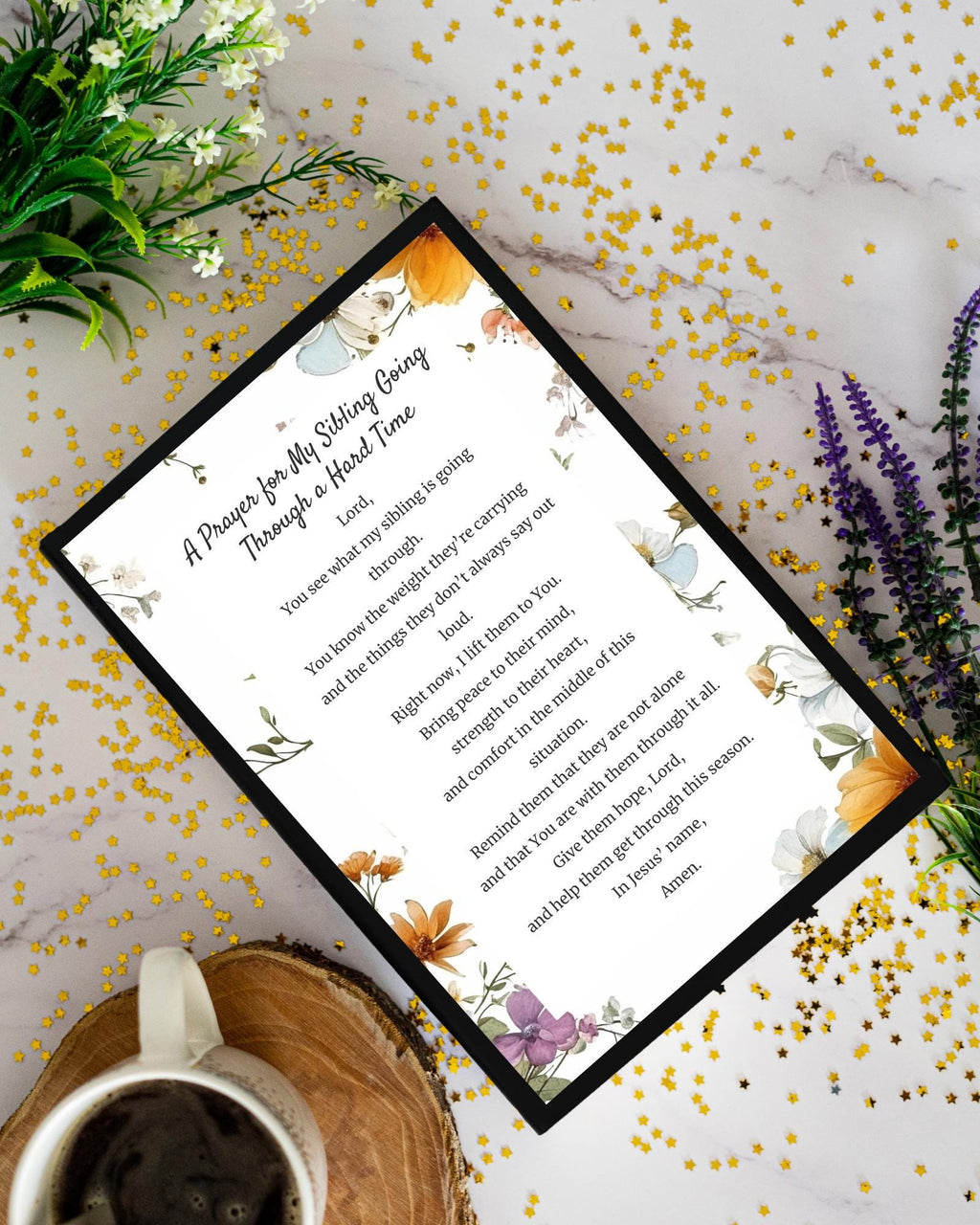 Prayer for My Sibling Going Through a Hard Time | Digital Prayer Print