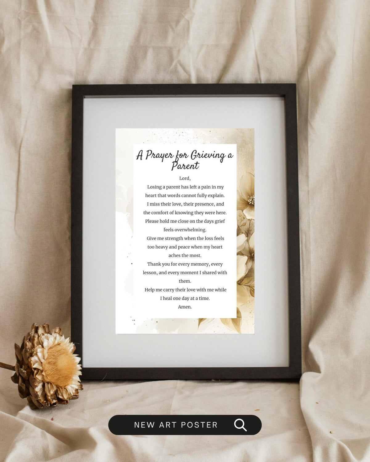 Prayer for Grieving a Parent | Digital Prayer Print