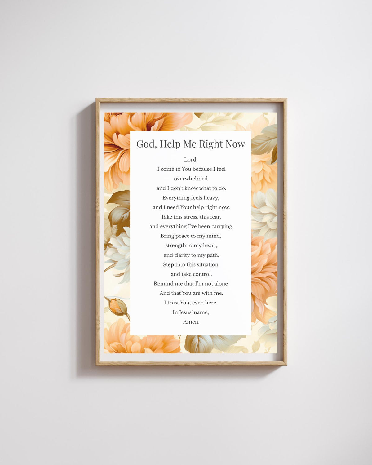 Emergency Prayer | Digital Prayer Print
