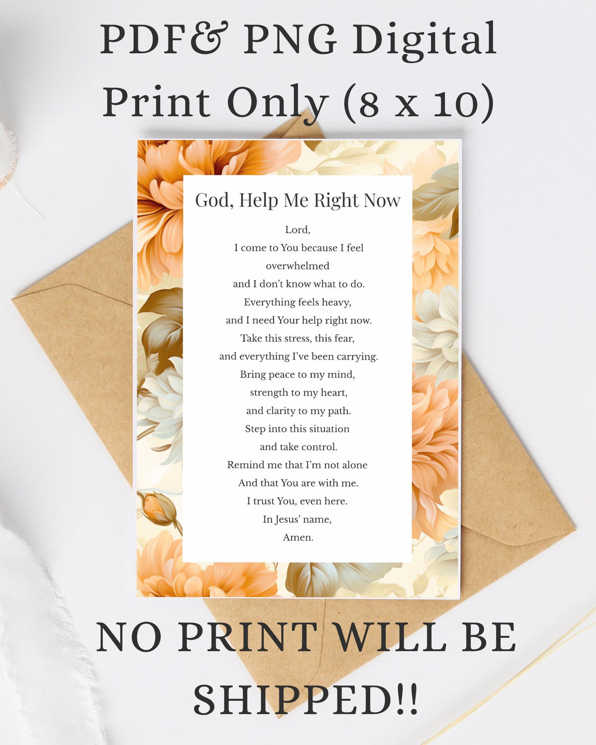 Emergency Prayer | Digital Prayer Print