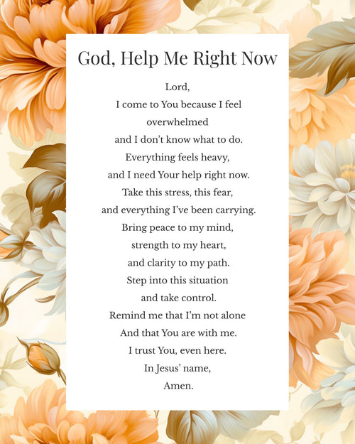 Emergency Prayer | Digital Prayer Print
