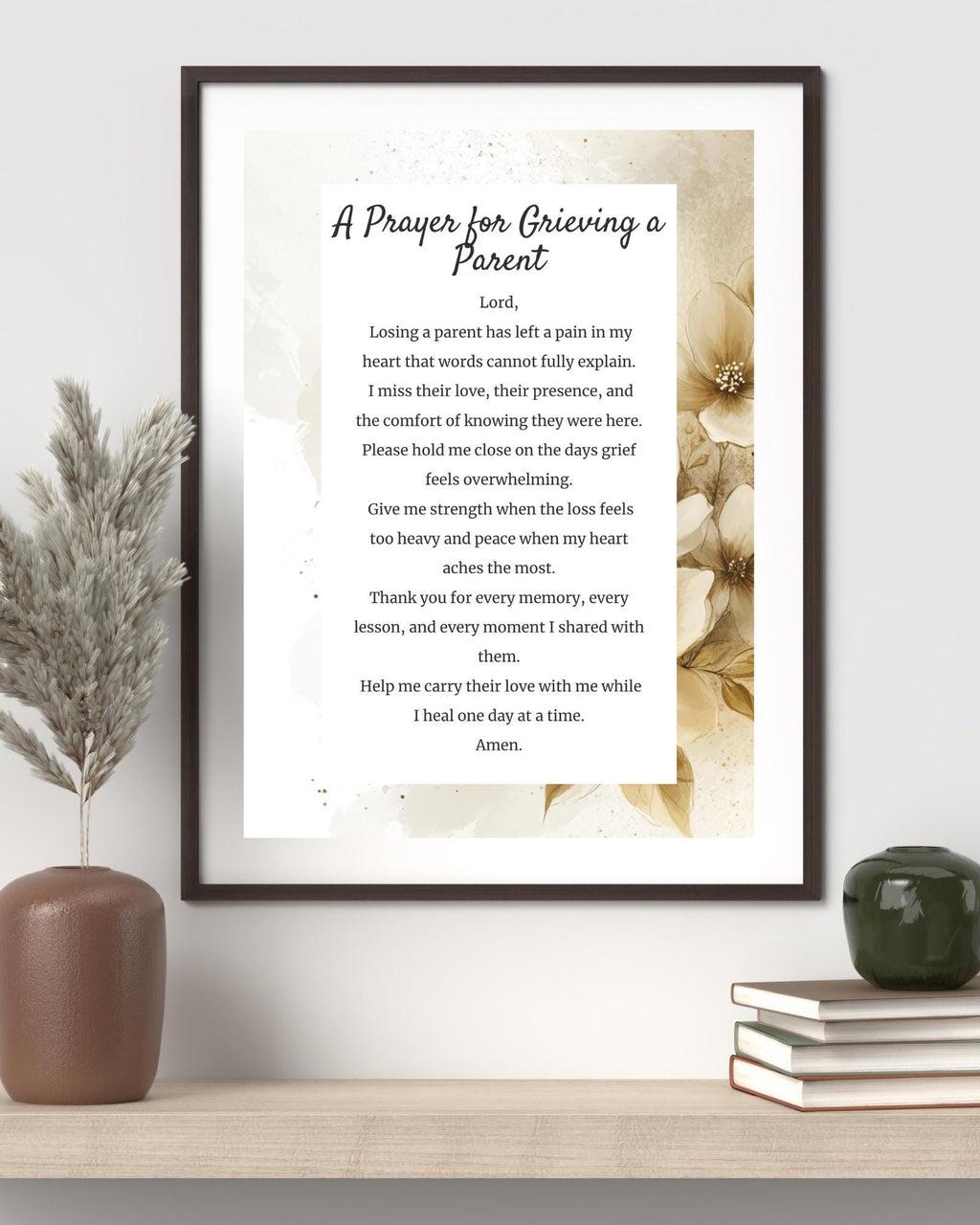 Prayer for Grieving a Parent | Digital Prayer Print