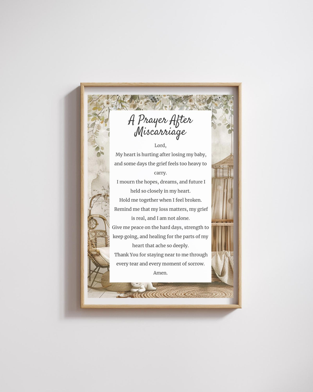 Prayer After Miscarriage | Digital Prayer Print