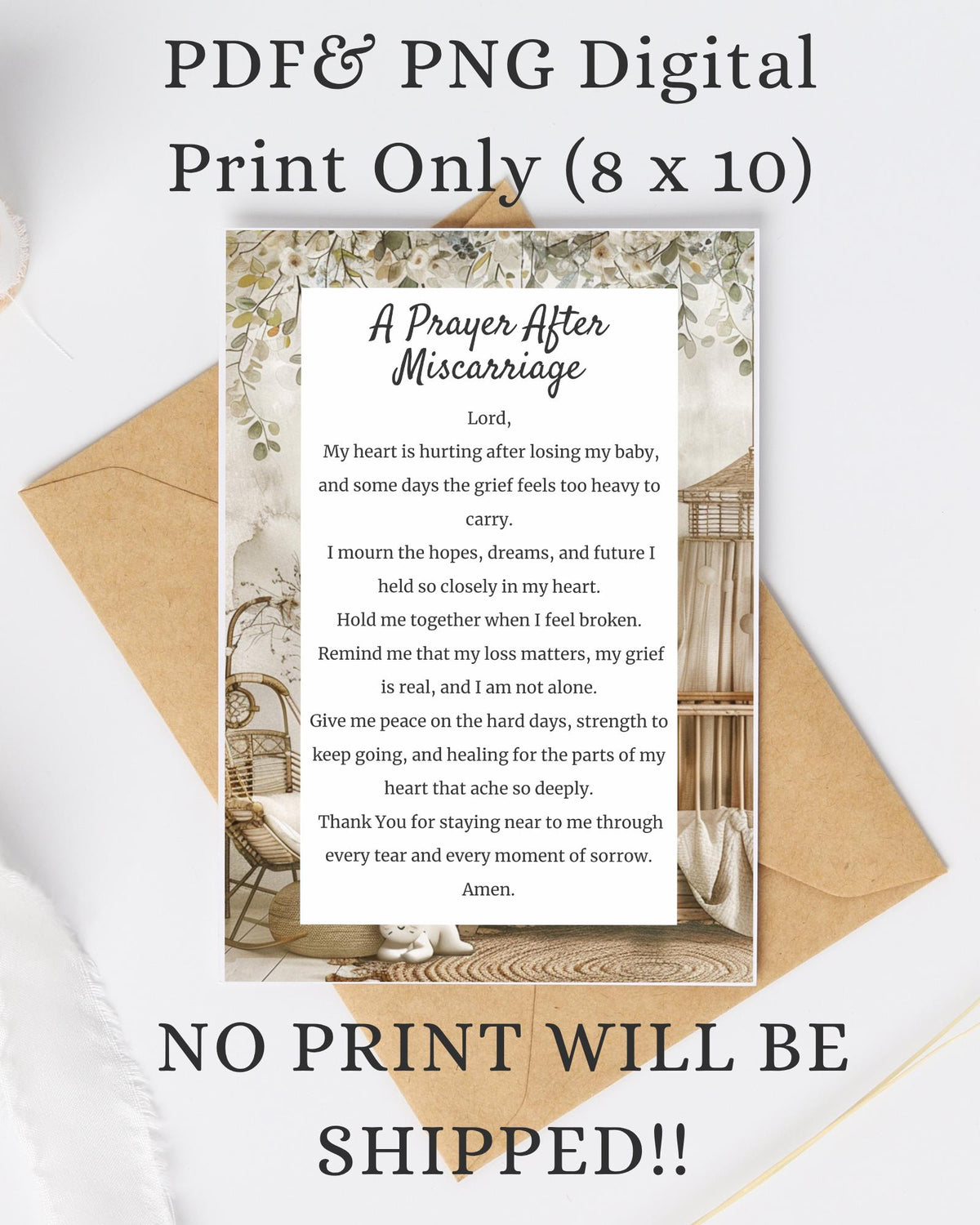 Prayer After Miscarriage | Digital Prayer Print