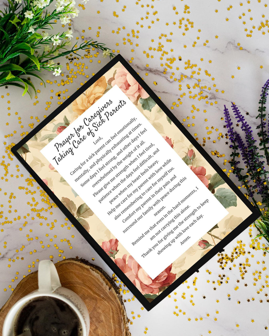 Prayer for Caregivers Taking Care of Sick Parents | Digital Prayer Print