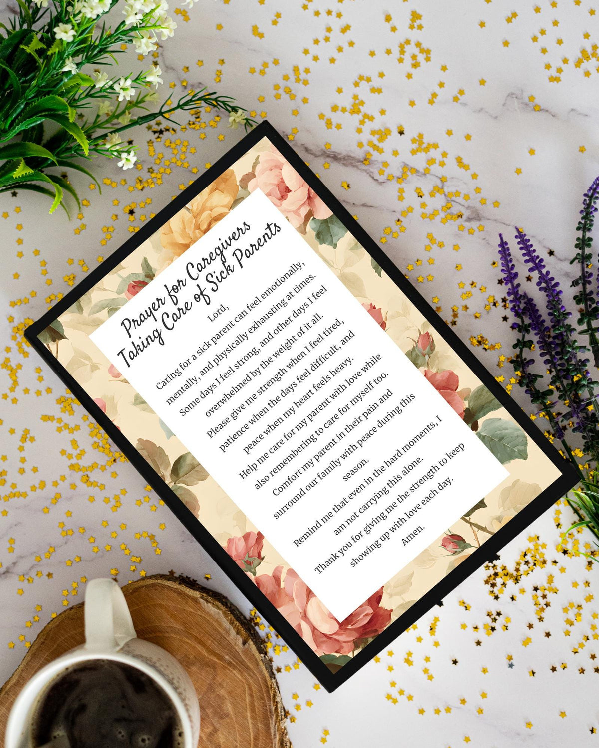 Prayer for Caregivers Taking Care of Sick Parents | Digital Prayer Print